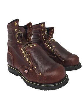 Carolina Men's 505 8" Steel Toe Foundry Hi Metguard Boot USA Brown Size 9.5 2E